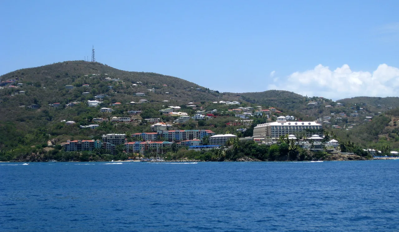 St. Thomas USVI - Ferry to St. John - View of Marriott Frenchman's Reef Resort