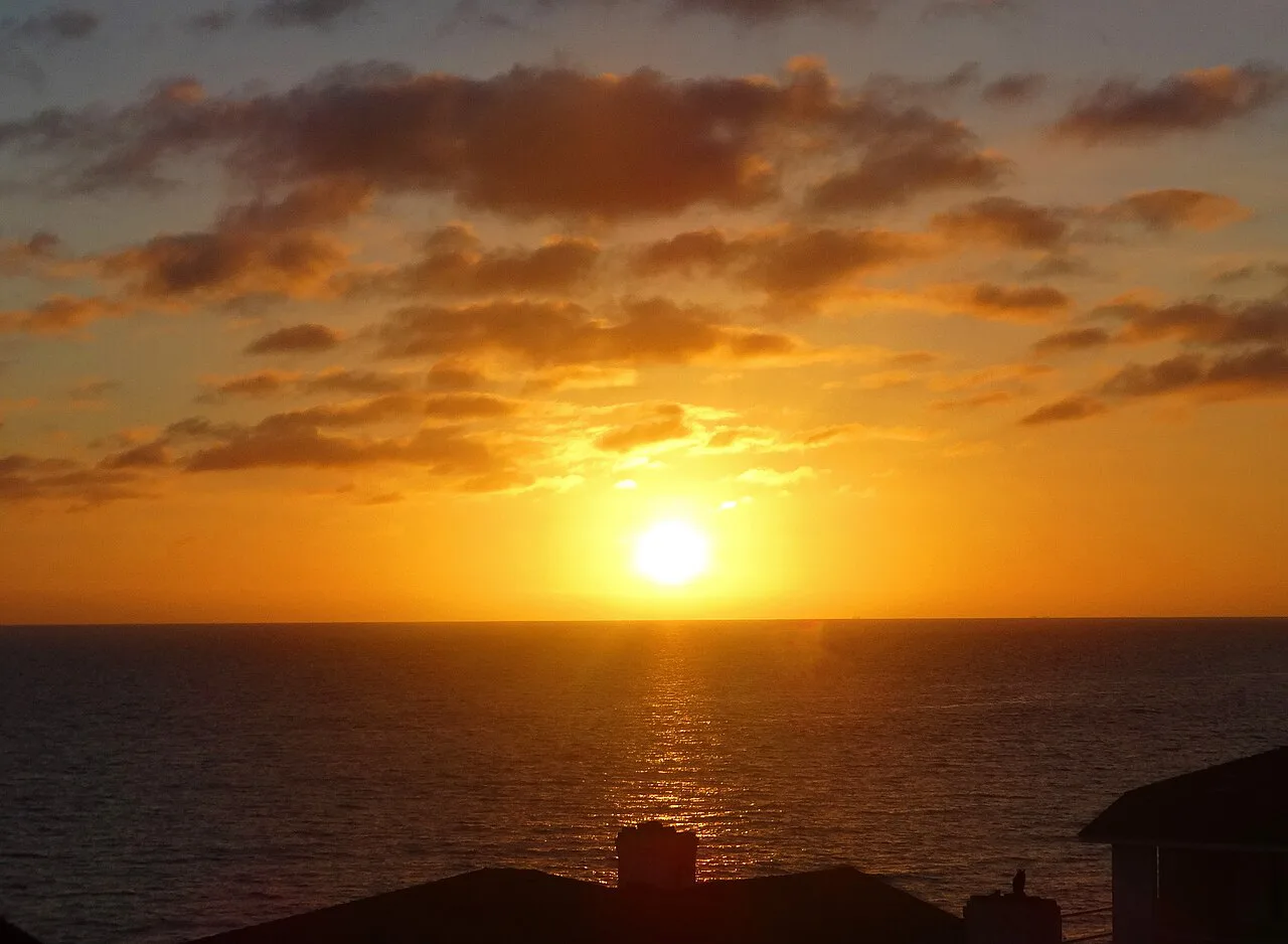 Sunset over Catalina Island, Laguna Beach, CA