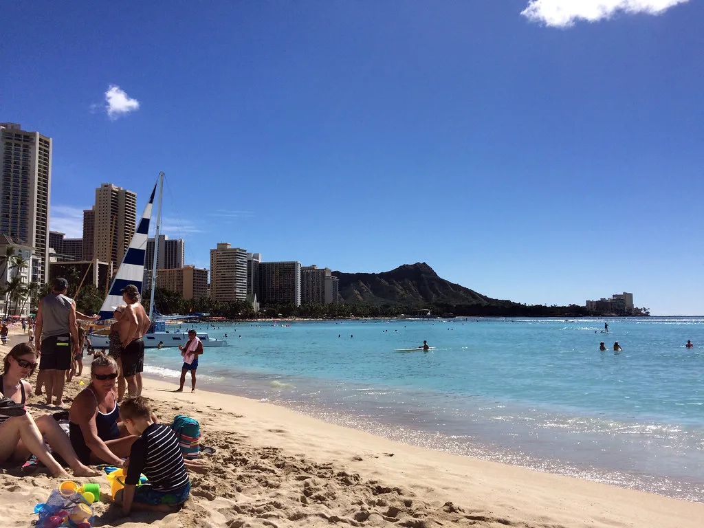 Diamond Head from Waikiki Beach, Oahu