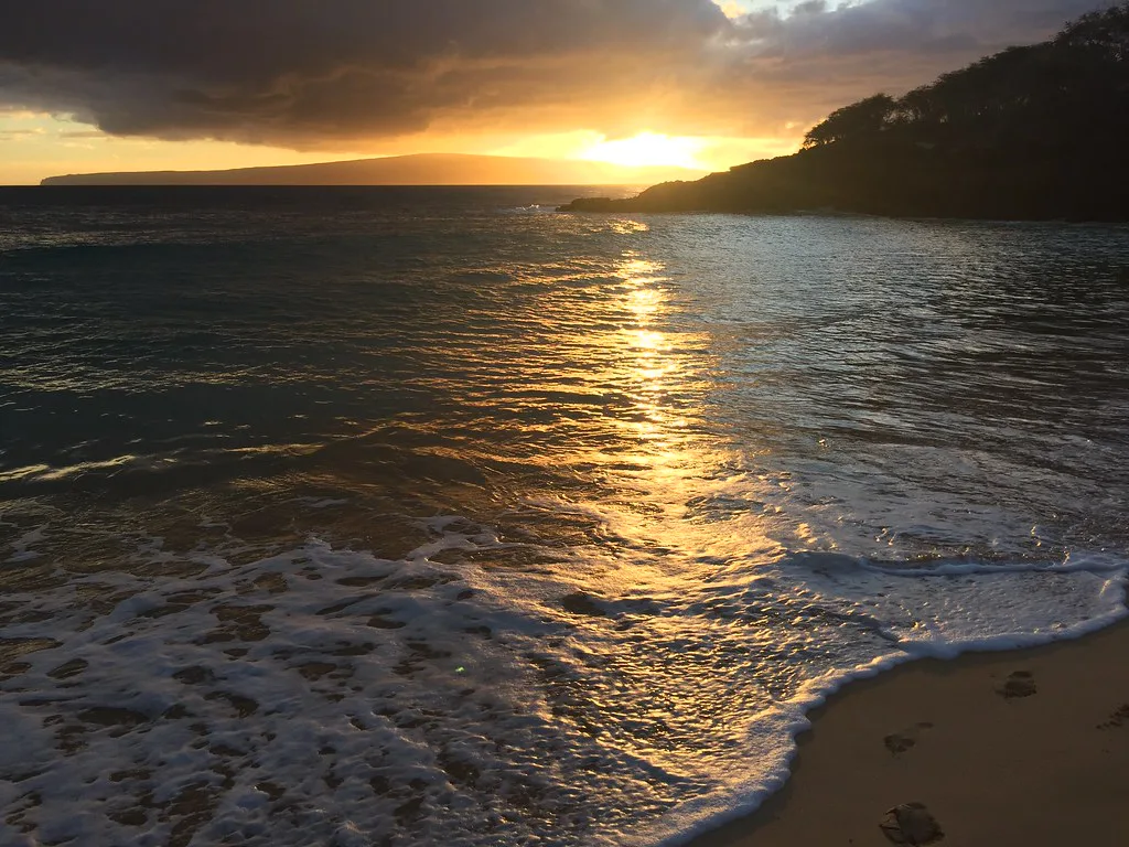 sunset at Big Beach, Maui
