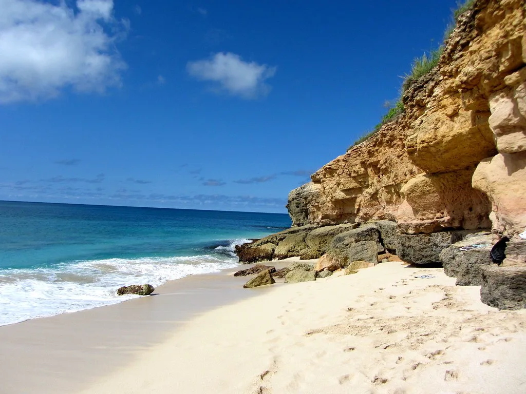 Cupecoy Beach with Cliffs, St. Maarten