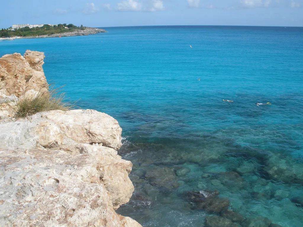 At Mullet Bay Beach, St. Maarten
