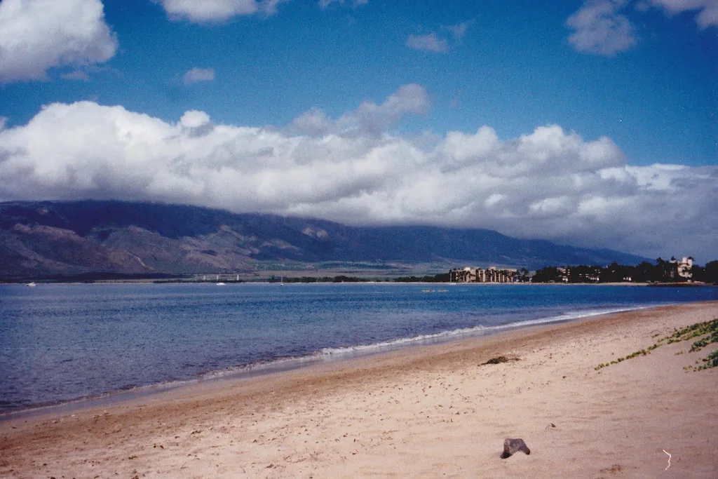 Beach and West Maui Mountains, Hawaii