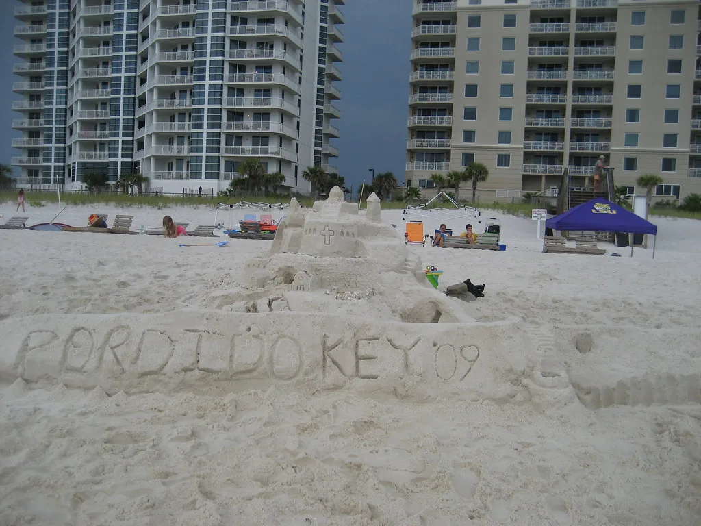 Sandcastle on the beach at Perdido Key, Florida, Pensacola