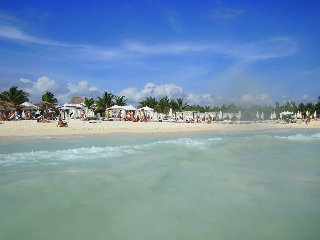 Mamitas beach in Playa del Carmen