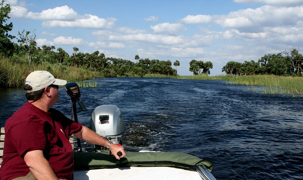 Boating down the Salt Springs Run, Florida