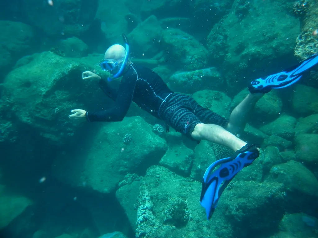 Snorkeling at Shark's Cove, Oahu