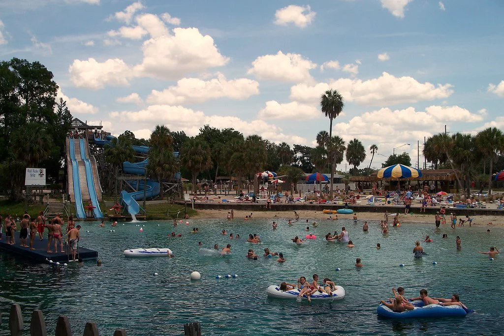 Swimmers in the spring at Weeki Wachee, Florida